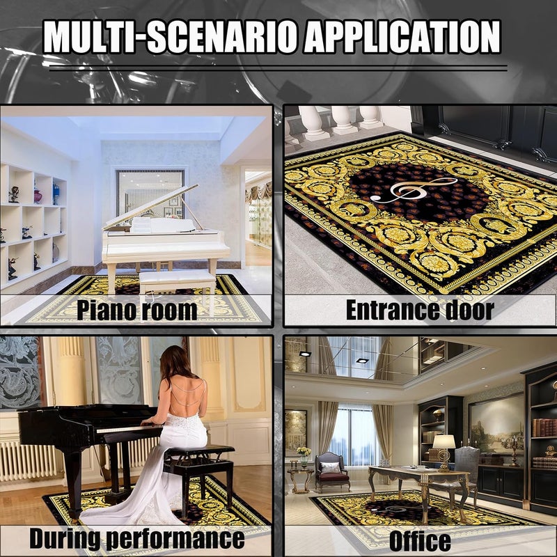 PRIHALF Drum Rug, Drum Set Carpet,Bedroom Living Room Decor,Soundproof Rug Pads Drum Accessories for Drum Set,Non-Slip Carpet,Great Gift for Drummers,100% Polyester(A,4 * 5ft) - Image 3